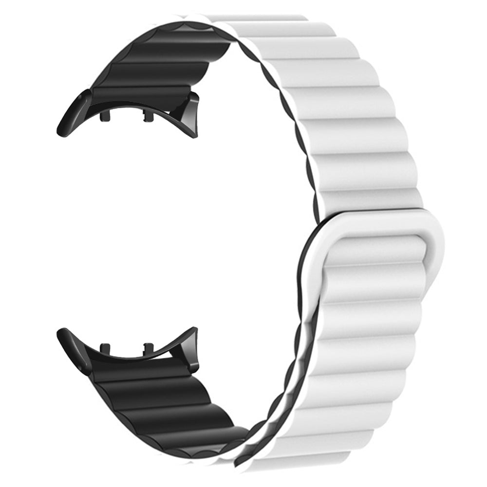 For vivo Watch 3 Magnetic Sport Loop Watch Band Silicone Dual Color Strap - White+Black For vivo Watch 3 Magnetic Sport Loop Watch Band Silicone Dual Color Strap - White+Black
